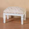 Floral Fabric Padded Footstool