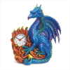 BLUE DRAGON CLOCK - POLYRESIN