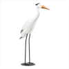 LARGE EGRET ON BASE - WOOD