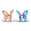 SET 2 SMALL GLASS BUTTERFLIES