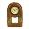 WOOD/RATTAN LOOK CLOCK