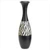 ZEBRA STRIPE VASE -POLYRESIN