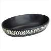 ZEBRA STRIPE BOWL - POLYRESIN