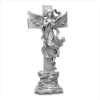 POLYRESIN CROSS W/ANGEL STATUE