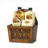 PEACH BATH SET IN WOODEN BASKT