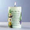 Bless This Home Candle with Dried Flowers