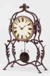 Wrought Iron Leaf Design Desk Clock