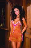 MESH CHEETAH BABY DOLL WITH G-STRING