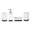 BLACK & WHITE CERAMIC BATH SET (ZFL07-37559)