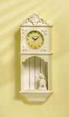 ORNATE IVORY WALL CLOCK (ZFL07-34664)