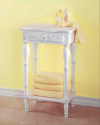 CARVED WHITE SIDE TABLE (ZFL07-34353)