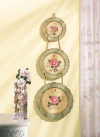 DISCONTINUED ROSE DECORATIVE PLATES WITH RACK (ZFL07-34129)