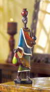 AFRICAN MOTHER AND BABY FIGURINE (ZFL07-37882)