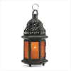 YELLOW GLASS MOROCCAN LANTERN (ZFL07-37437)