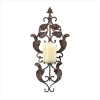 WROUGHT IRON WALL CANDLE HOLDER (ZFL07-37427)