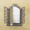 ORNATE WALL MIRROR WITH SHELF (ZFL07-32407)