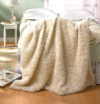 WHITE FULL SIZE FAUX-FUR BLANKET (ZFL07-37034)