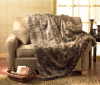 BROWN FULL SIZE FAUX FUR BLANKET (ZFL07-37036)