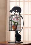 METAL CAT BIRDCAGE PLANTER (ZFL07-37554)