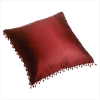 BEADED BURGUNDY PILLOW (ZFL07-35041)