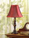 BURGUNDY SHADED TABLE LAMP (ZFL07-35722)
