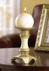 MARBLE CANDLE HOLDER WITH CANDLE (ZFL07-37459)