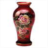 HAND-PAINTED RUBY VASE (ZFL07-34785)