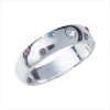 CRYSTAL AND STERLING SILVER RING (ZFL07-30549)