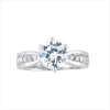 LADY'S CZ SOLITAIRE SILVER RING (ZFL07-36895)