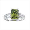 EMERALD CZ STERLING SILVER RING (ZFL07-36899)