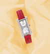 RED LEATHER BANDED FASHION WATCH (ZFL07-36578)