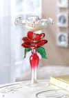 GLASS ROSE CANDLEHOLDER (ZFL07-38208)