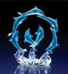 PLAYFUL GLASS DOLPHIN CIRCLE (ZFL07-33939)