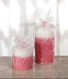 TWO-TONE ROSE CANDLE DUO (ZFL07-33549)