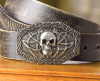 PEWTER SKULL BELT BUCKLE (ZFL07-38300)