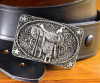 PEWTER SADDLE BELT BUCKLE (ZFL07-38301)