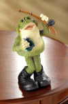FROG WITH FISHING POLE FIGURE (ZFL07-37008)