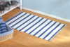 BLUE STRIPED SHUTTLE RUG (ZFL07-36697)