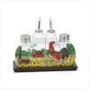 COUNTRY ROOSTER CRUET SET (ZFL07-37487)