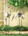 GAZING BALL CRANES GARDEN STAKES (ZFL07-37619)