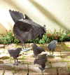 HEN WITH CHICKS SCULPTURE (ZFL07-31170)