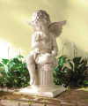 CHARMING CHERUB GARDEN SCULPTURE (ZFL07-33573)