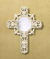 ANTIQUE IVORY CROSS MIRROR (ZFL07-38005)