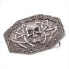 SKULL HEAD BELT BUCKLE-PEWTER (WFM-38300)