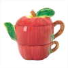 3-PC CERAMIC APPLE TEAPOT (WFM-38210)