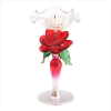 RED ROSE GLASS CANDLEHOLDER (WFM-38208)