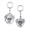 SET-2 PEWTER SKULL KEYCHAINS (WFM-38221)